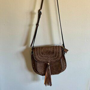 Antik Kraft Brown Vegan Leather Purse Crossbody Shoulder Bag